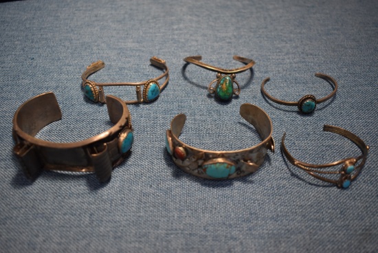 NATIVE AMERICAN STERLING CUFFS!!
