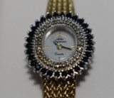 JULES JURGENSON DIAMOND & SAPPHIRE WATCH!!