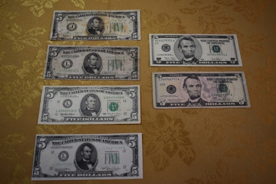 RARE $5 BILLS!!
