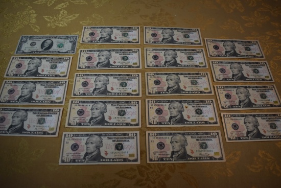 FANCY # $10 BILLS!!!