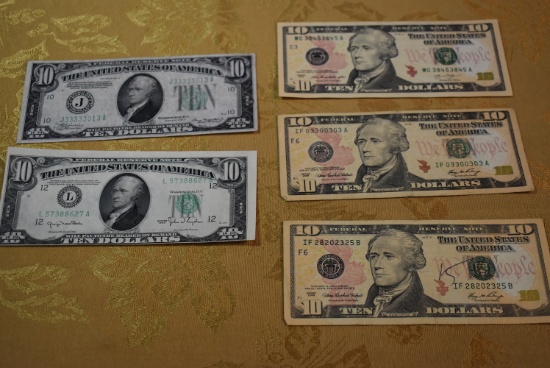 RARE COLLECTIBLE $10 BILLS!!!