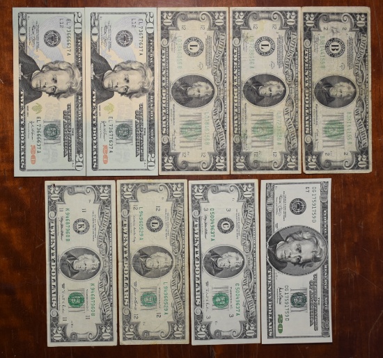 COLLECTOR $20 NOTES!!