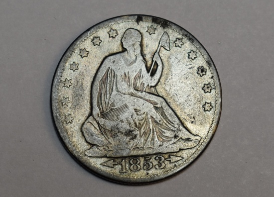1853 SEATED LIBERTY HALF DOLLAR!!