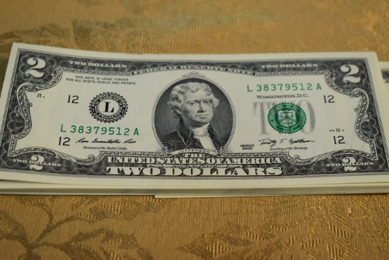 SEQUENTIAL $2 BILLS!!!