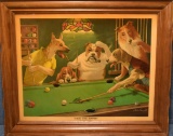 DOGS PLAYING POOL!!