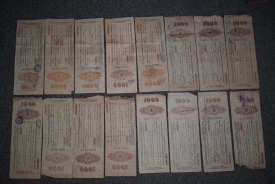 EARLY RUSSIAN TREASURY BILLS!!!