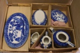 BLUE WILLOW TEA SET!!