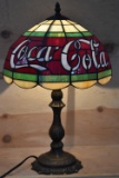 COCA COLA STAINED GLASS LAMP!!