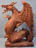 CARVED WOOD DRAGON!!!