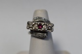 WHITE GOLD, DIAMOND & RUBY RING!!!