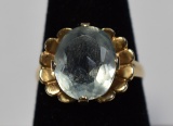 14KT GOLD & AQUAMARINE RING!!