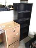 Filing cabinet/wood shelf