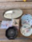 Plates, mirrored platter, miscellaneous