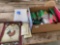 Christmas lights, boxes, wall hanging, miscellaneous