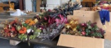 Lot of artificial flowers/wreaths