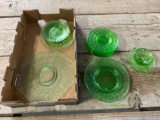 Green depression glass