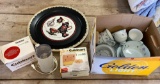 Dishes set, whisk attachment (new), coffee grinder, miscellaneous