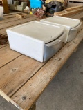 2- Storage containers with painting supplies