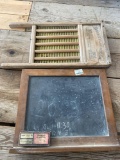 Collectible washboard and chalkboard