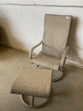 Patio chair with stool