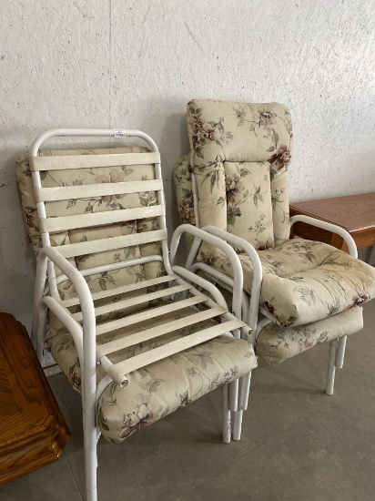Patio chairs (3) w/ cushions 1- w/o cushion