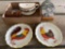 Chicken plates, misc. household