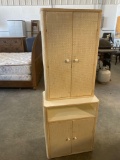 Wicker cabinets - off white color