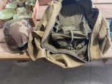Army bags, helmet
