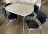 Chrome Table w/ 4 chairs