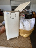 Hamper, mattress pad, pillow