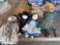 Amish couple dolls, teddy bears, ragdoll, foot inserts, misc.