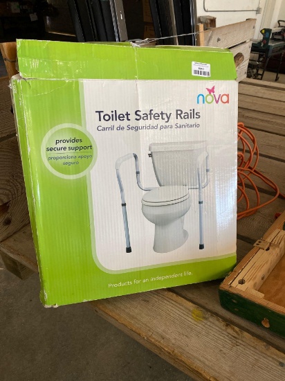 Toilet safety rails