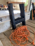 Sawhorses, electrical cord