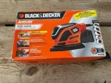 Black and Decker detail sander, mallet and bag