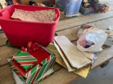 Christmas boxes/bags, tissue paper, wrapping accessories