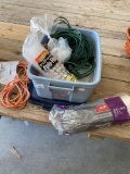 Electrical cords, plastic sheeting, Polyfilm