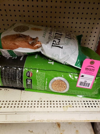 Qty 3 - Assorted cat litter as pictured. New.