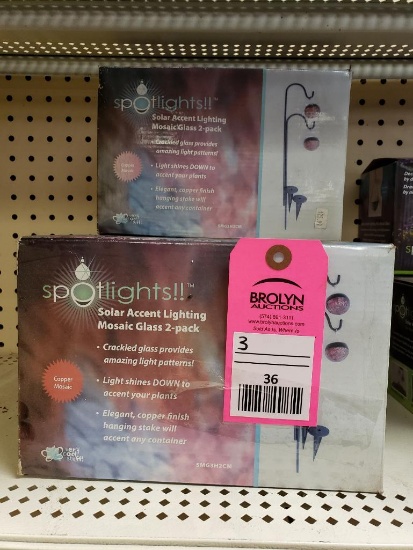 Qty 3 - boxes of solar accent lights. New.