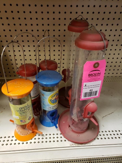 Qty 6 - Assorted bird feeders. New.