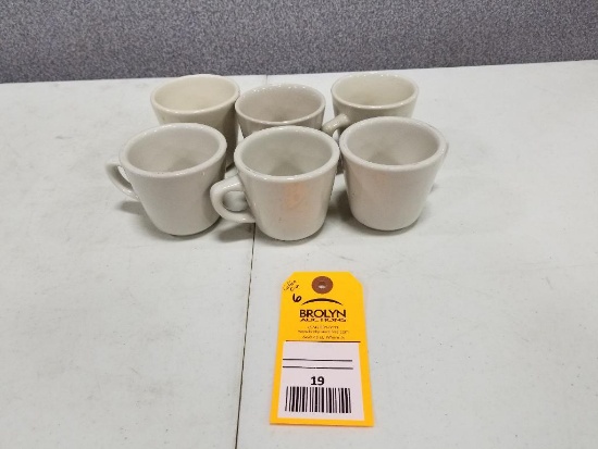 Qty 6 - Coffee cups.