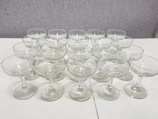 Qty 20 - champagne glasses.