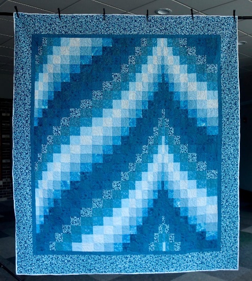 Blue & White Bargello