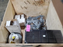 Assorted RV parts. Large Lot of Window Regulator Assemblies and Boxed Hardware Including P-4696-BSN