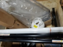 Assorted RV parts. Large Lot of Solera Awning Components, Propane Cylinders, Stainless Tubing.