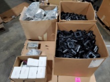 Assorted RV parts. Large Lot of K-3910-MB Knobs, BKFMK538 Bagged Hardware and Black Molded Frames