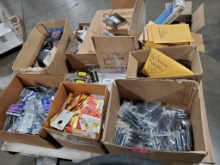 Assorted RV parts. ATM Fuses, Thin-Lite Fixtures, Casters, Trailer Lights