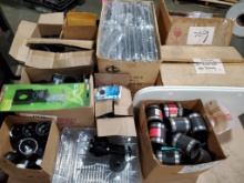 Assorted RV parts. RV ABS Plumbing Fittings, Slide Gate Valves, Flexible Couplings and Camco Parts