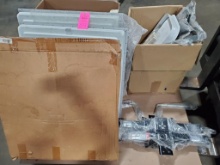 Assorted RV parts. Escape Dome Roof Hatches 9001-4P-C1, Cargo Bars and Mounting Brackets