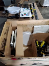 Lot of RV parts. Dometic Air Distribution Boxes, Aqua Magic Toilet Seats, Sinks and Panels