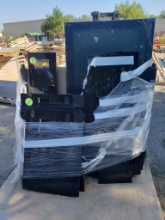 Pallet of Insulated Tempered RV Windows with Shade Kits and Window Frames